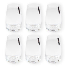 Load image into Gallery viewer, Set of 6 Amphitrite highball tumbler glasses with clear wave effect design
