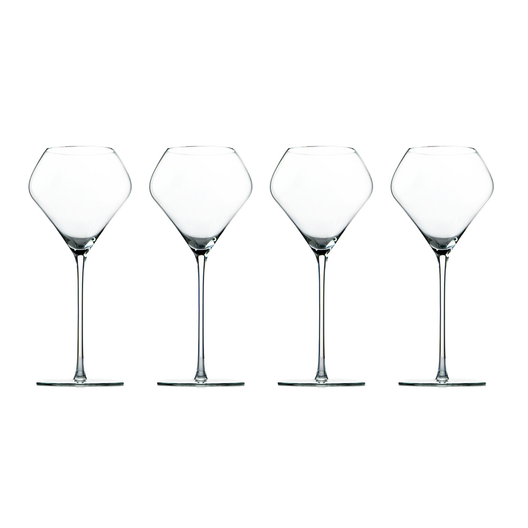 Katie Jayne 450ml ‘Tulip’ Beaujolais Wine Glasses | Set of 4, 8 or 12 | Mouth-Blown Glassware Multipacks